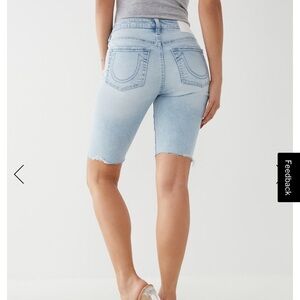 Two pairs of True Religion Brenna High Rise Bermuda shorts